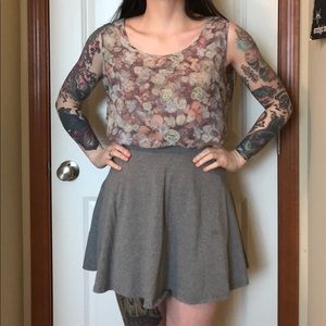 Flower Floral chiffon pastel sheer Loose fit Tank